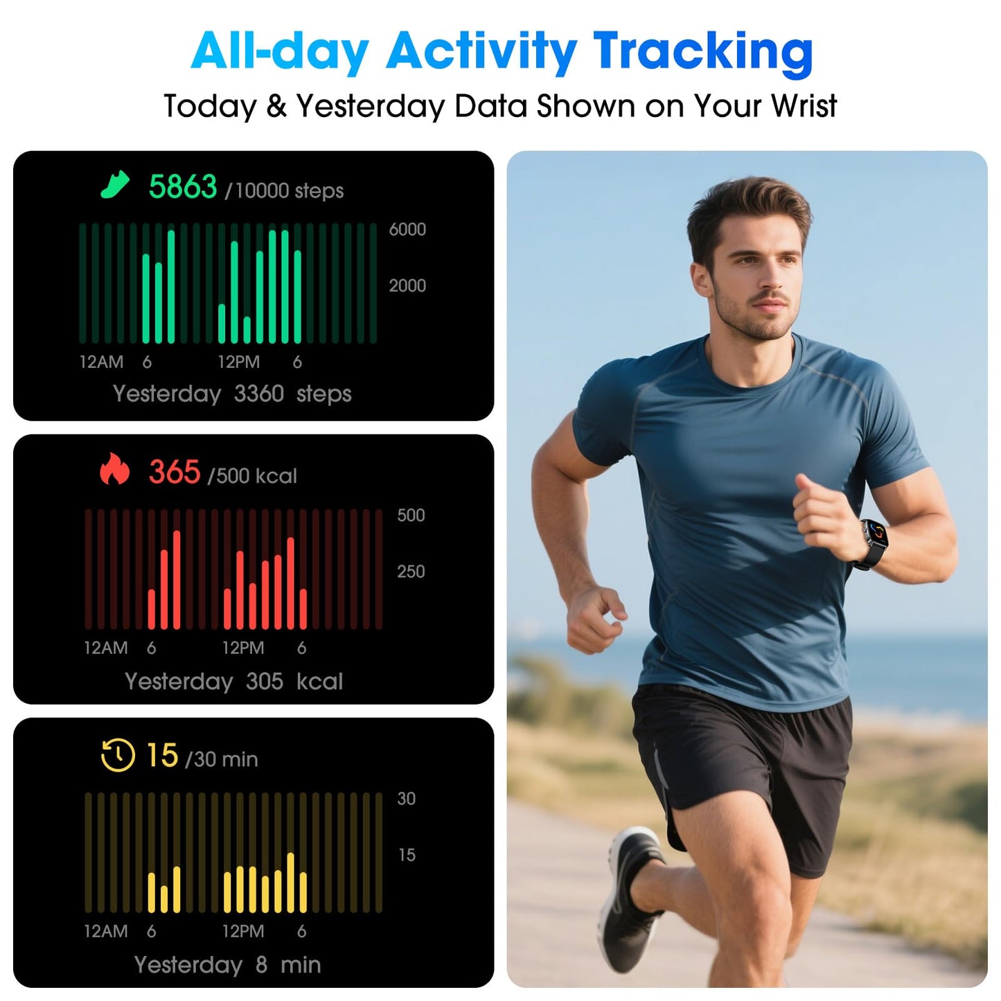Pedometer Watch Senior Friendly No App No Phone Required, Step Counter