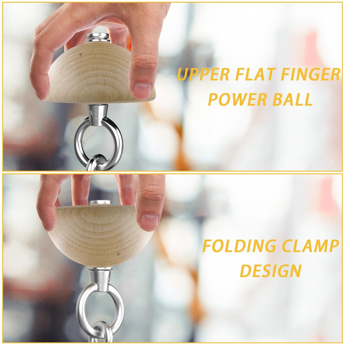 Lights Mountain Grip Strength Training Kit – Beech Wood Pinch Block & Half-Sphere Ball with Loading Pin – Hand, Finger, Forearm Workout Set for Climbing, Lifting, Fitness Training