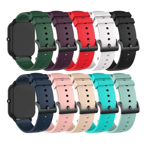 FitTurn [10-Pack] Compatible with 22mm Soft Silicone Glossy Replacement Wristband Sport Band Bracelet for Men/Women