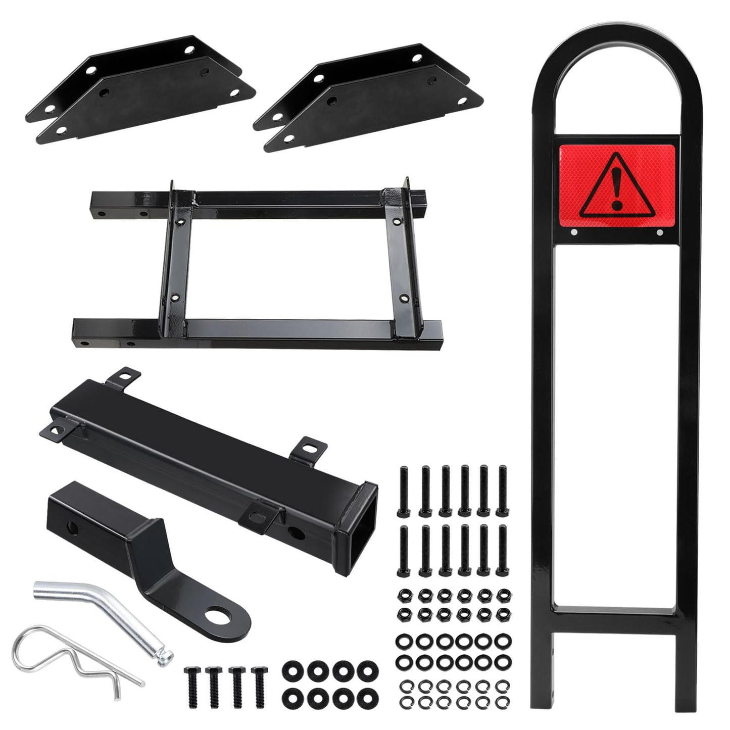 Roykaw Golf Cart Rear Seat Grab Bar & Trailer Hitch with Receiver Assembly Universal Compatible with EZGO Club Car Yamaha, Convenient to Tow and Easy to Instal