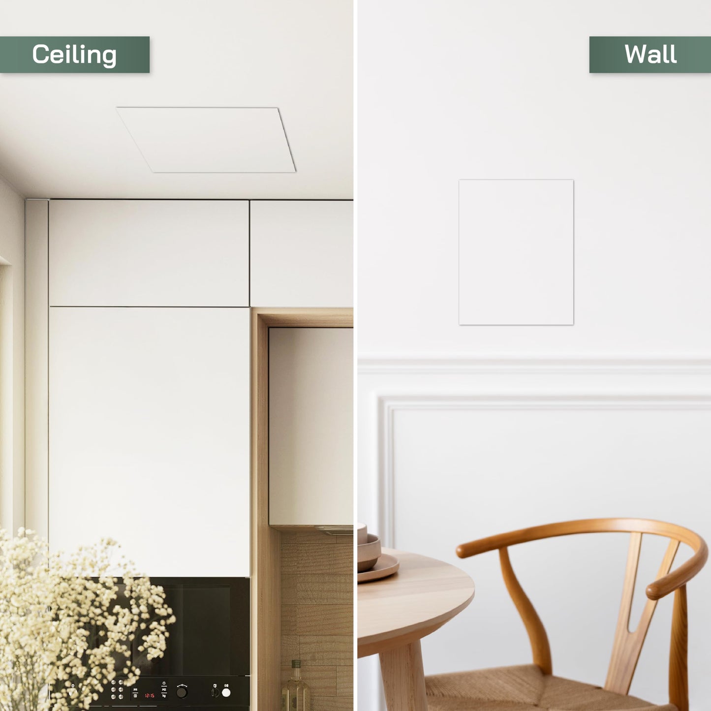 Vent Systems 16" x 16" Inch Access Panel - Drywall, Wall, Electrical, Plumbing Cover Plate - Ceiling, Wall Mount Drywall Access Panel - Metal Crawl Space Door for Home, Garage, Basement, Attic