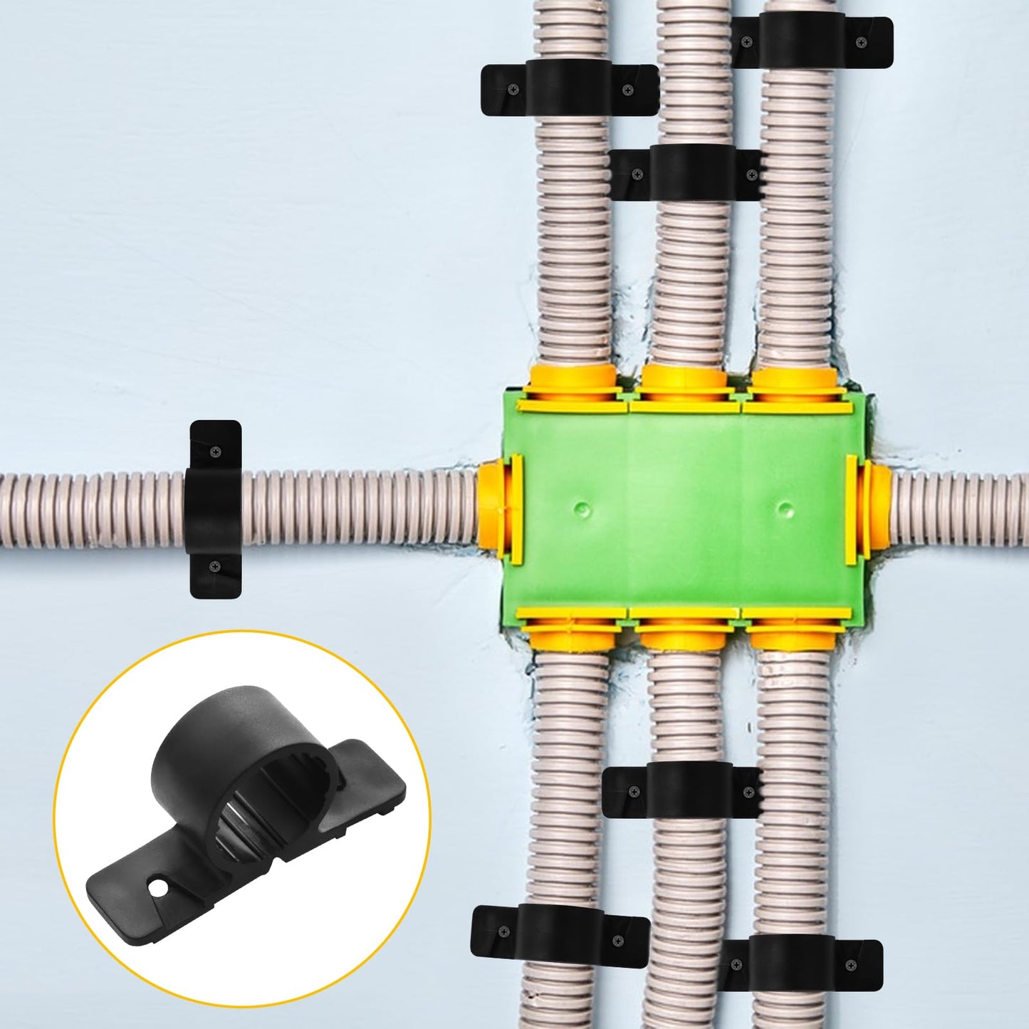 50 Pack 1/2 Inch Pipe Clamps Pex Clamp Heavy-Duty Bulk Pipe Supports Suspension Clamp Pex Clamps for Pex, Copper, CPVC (1/2inch)