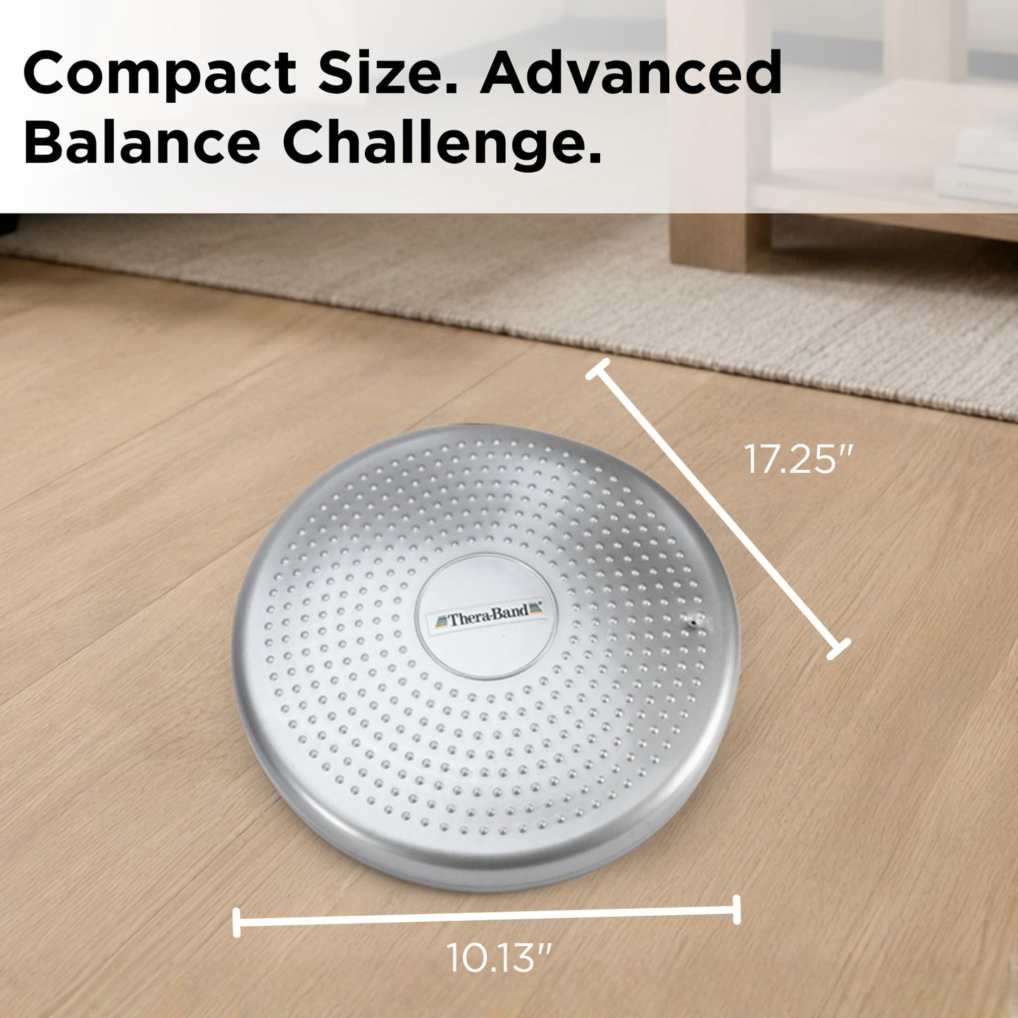 THERABAND Stability Disc, 13-Inch Balance Cushion, Wobble Seat, Silver