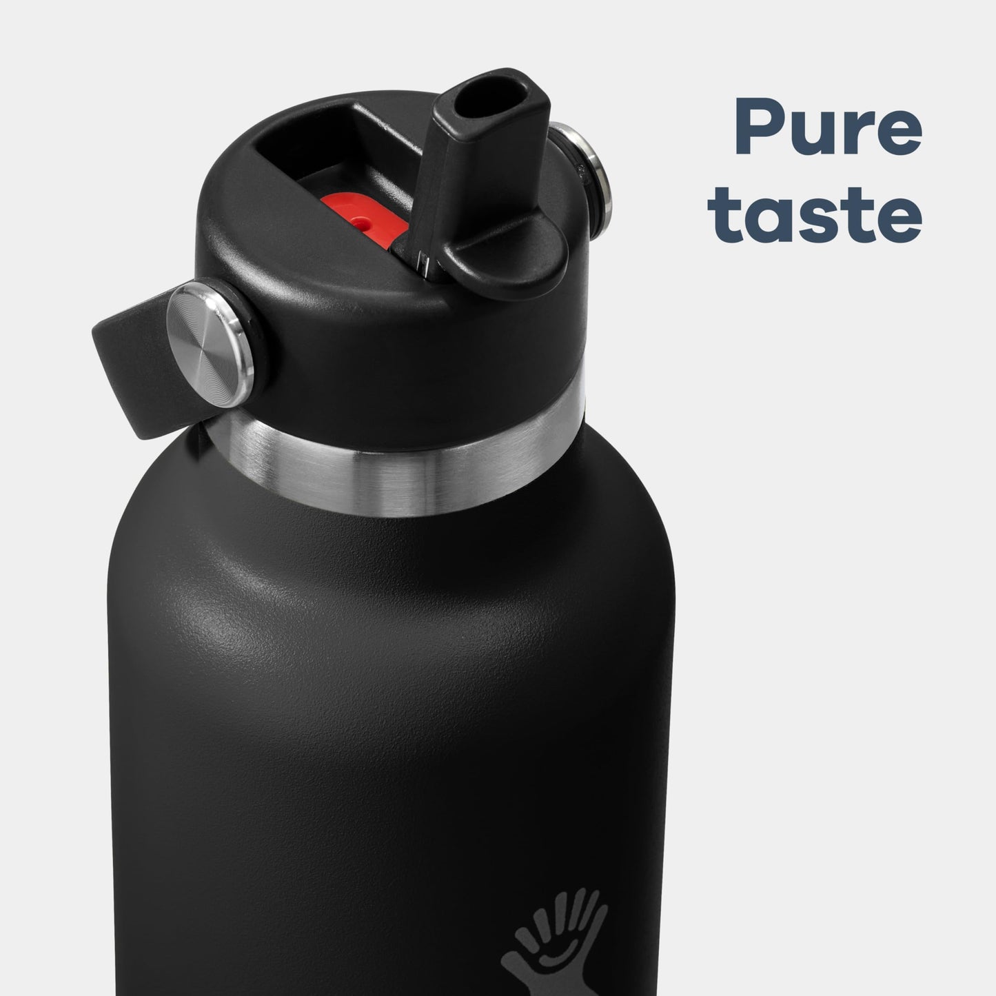 Hydro Flask Water Bottle - Insulated Stainless Steel - Straw Lid, Non Spill, Leakproof in 24 Oz Harbor Blue