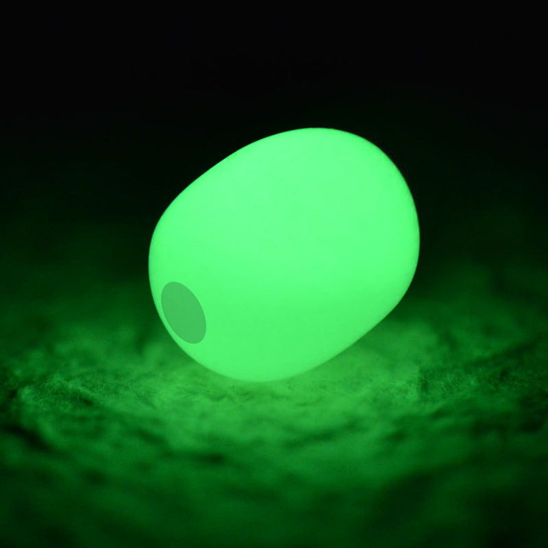 100pcs Luminous Soft Plastic Fishing Beads - Green Glow