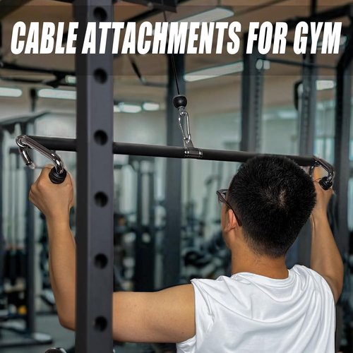 KORIKAHM LAT Pull Down Bar - Non-Detachable Cable Attachment for Weightlifting | Gym Equipment