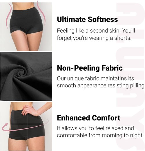 ALWAYS Yoga Shorts for Women - High Waisted Biker Shorts for Yoga, Running & Under Dress Comfort