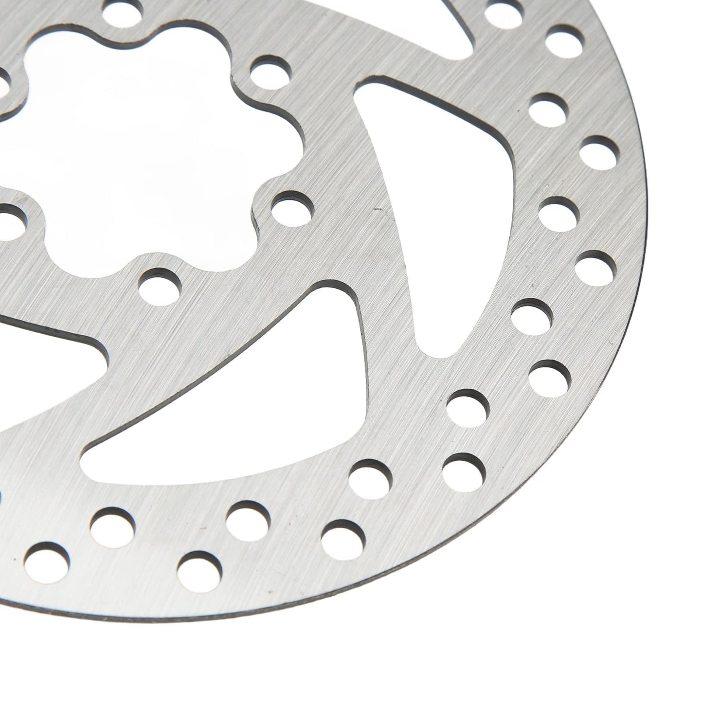 Tissting 5.5inch Electric Scooter Brake Disk Mini Round Stainless Steel 6 Hole Brake Disc with 6 Screws for Electric Replacement Accessories