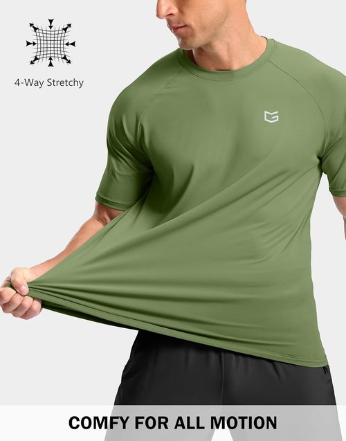 G Gradual Men's Athletic Workout T-Shirts - Moisture-Wicking Cooling Performance Tee for Gym & Tennis