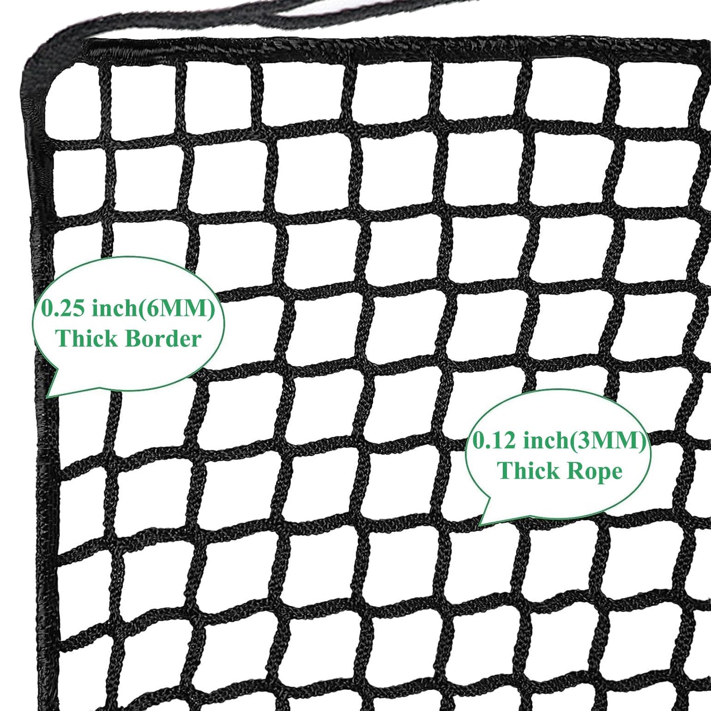 Playground Rope Net Kids Safety Net,Balcony Stair Railing Guard,Toy Sports Equipment Barrier Mesh Anti-Fall Rope Netting,Knotless Polyester Cargo Net(Size:9.8x9.8ft,Multicolor)
