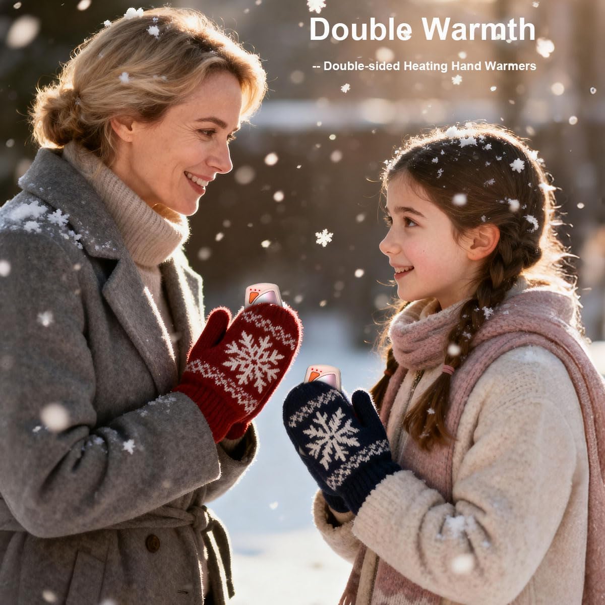 Skiennix Rechargeable Hand Warmers - Double-Sided Heating with AI Charging Case, 14000mAh Battery | Perfect for Camping & Gifts