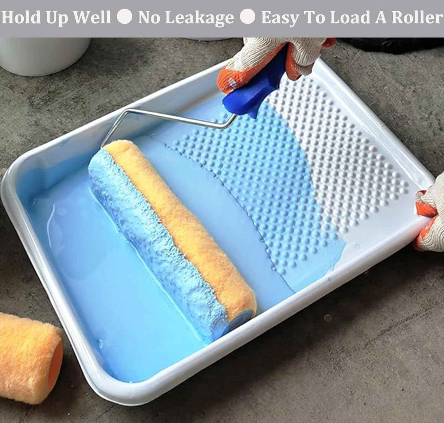 Great Andrew 9-Inch Paint Tray Liner, 21 PCS Plastic Paint Roller Tray Liner Set, Disposable Paint Pan Liners for Painting House, Walls, Floors, Home Improvement DIY Projects