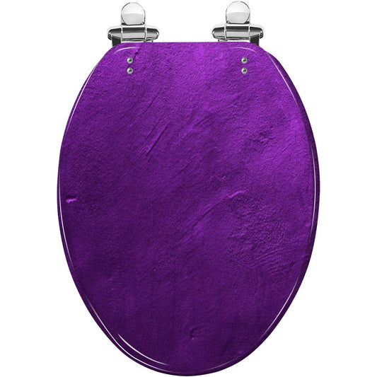 Elongated Toilet Seat Abstract textured light purple Resin Toilet Seat Slow Quiet Close with Quick-Release Hinges Toilet Seat with Cover Easy to Clean Install