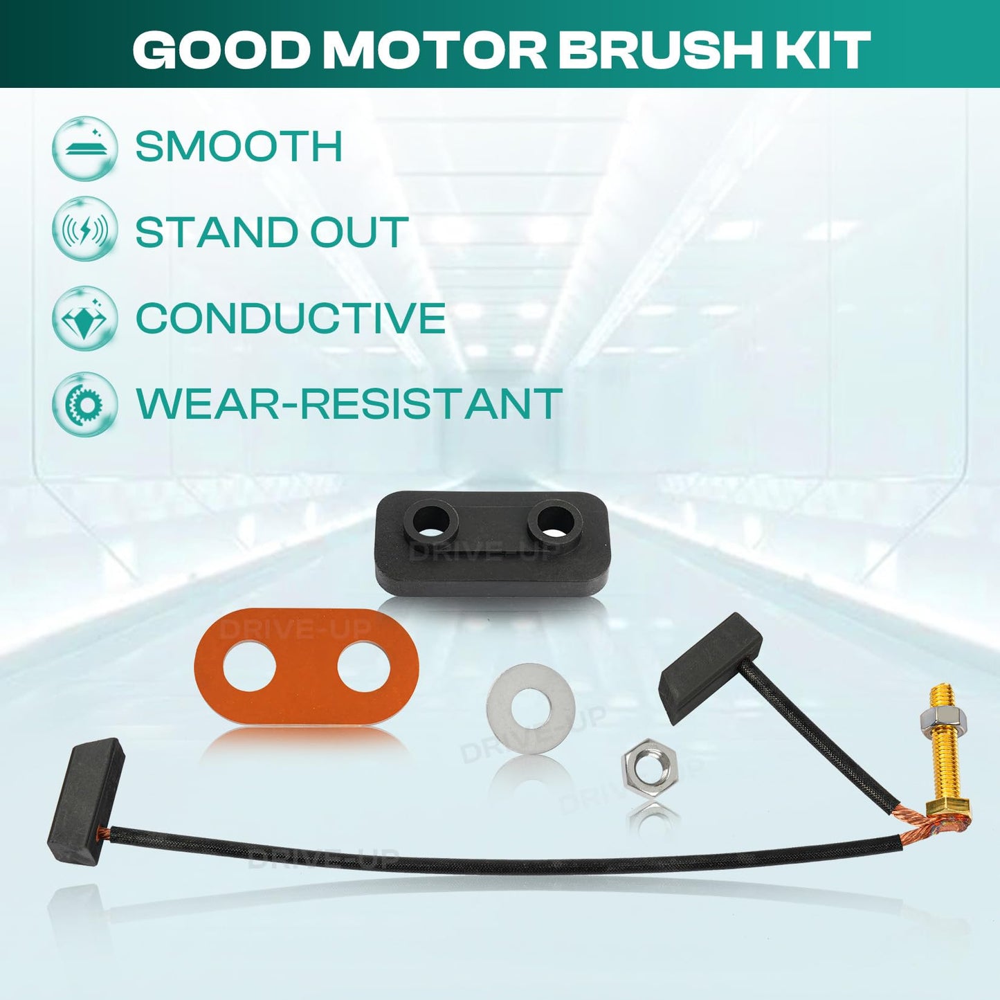 DRIVE UP Motor Brush Kit 48 and 36 Volt,Fits Club Car 1994-up and G8 G9 G14 G16 Yamaha,G.E Electric Golf Cart