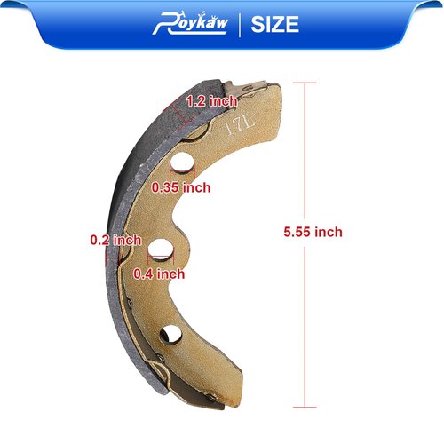 Roykaw Club Car Brake Shoe Pads and Spring Kit for DS 1995-Up & Precedent Golf Cart Models Replaces # 1018232-01,1018163-01 (2 Short & 2 Long)