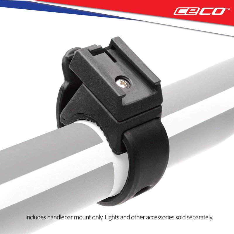 CECO USA F1000 and F1200 Series Headlight Handlebar Mount, Heavy Duty Hard Mount Clamps to 22 to 32mm Diameter Bicycle Handlebars, for F Series Bicycle Light Only, OEM, Original, Quality, Accessory
