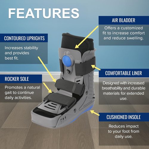 M Pain Management Technologies Cloud Walker - Walking Boot for Foot & Ankle Support | Lightweight & Comfortable | Medium Size