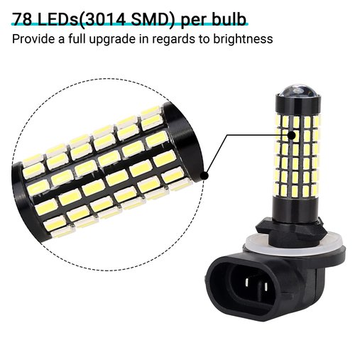 10L0L 881 Golf Cart Headlight Bulb for EZGO, Club Car DS/Precedent, 12V Head Light Bulbs Replacement, Super Bright Fog Light Bulbs, Replace OEM 1019881-01, 740047-G01