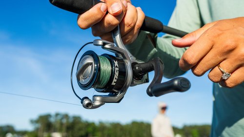 Abu Garcia 5'6" Max X Spinning Reel and Fishing Rod Combo, Size 750 Reel, 5 Stainless Steel Ball Bearings, Smooth Oil Felt Front Drag System, Lightweight Composite Rod Blank