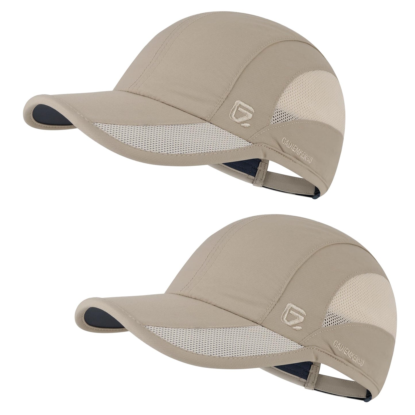 GADIEMKENSD Outdoor Running Hat Men's Dry Fit Cool Sports Hats UPF50+ Baseball Cap Quick Drying Golf Hats Breathable Airy Mesh Dad Caps for Workout Camping Tennis Hiking Cycling Khaki M