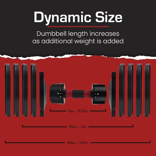 Core Fitness® Adjustable Dumbbell Weight Set - Versatile Home Gym Equipment | Compact Design