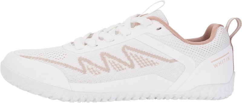 WHITIN Women Barefoot Shoes Minimalist Wide Toe Box Sneakers Size 9.5 Zero Drop Sole Walking Trail Running Casual Flexible Sport Gym Pink White 40.5