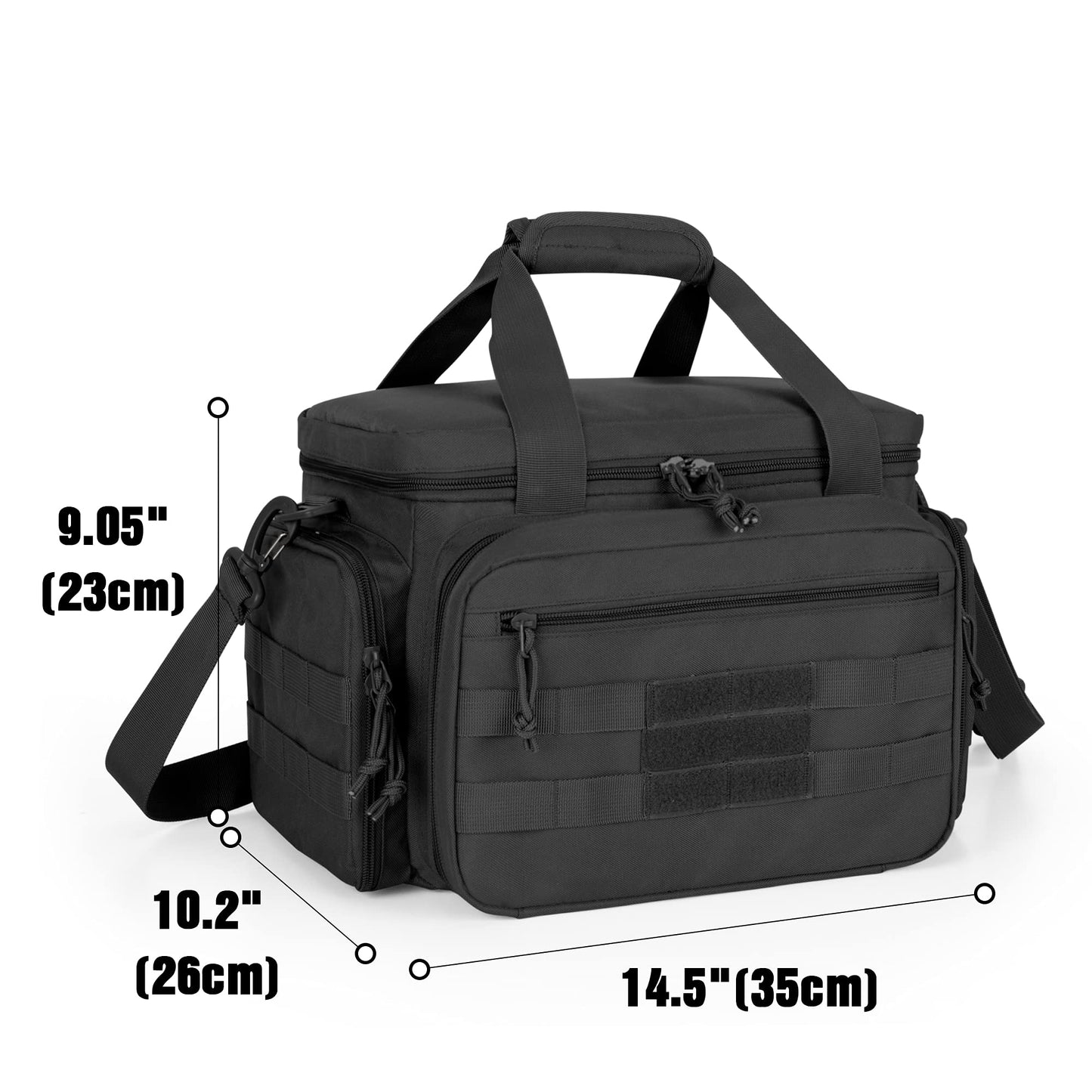 DSLEAF Tactical Gun Range Bag for 4 Handguns, Pistol Range Bag for Shooting