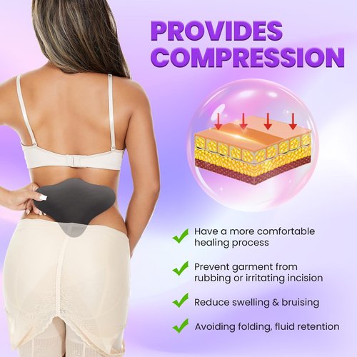 JNATER Lipo Foam Back Board - BBL Lumbar Molder, Lipo Board Post Surgery, Tablas postoperatorias para liposuccion for Comfortable Post Surgery Recovery(Grey)