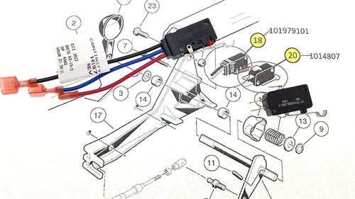 Micro Switch Kit for 1999-current Club Car DS Gas Golf Cart 101979101 1014808 1014807