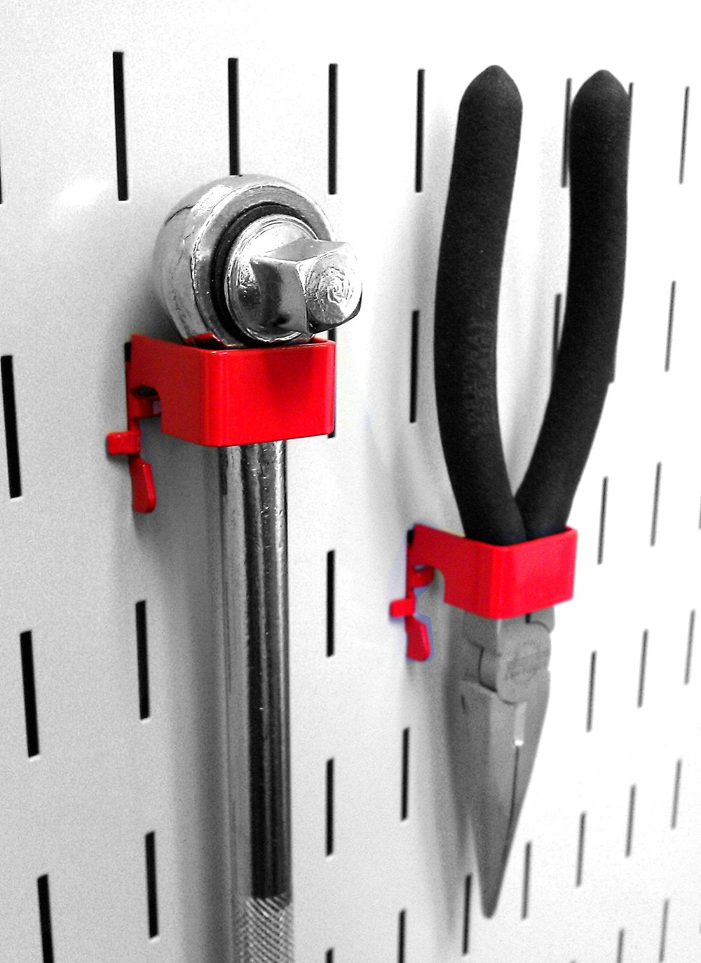 Wall Control KT-400-WRK R Slotted Tool Board Workstation Accessory Kit for Wall Control Pegboard Only, Red