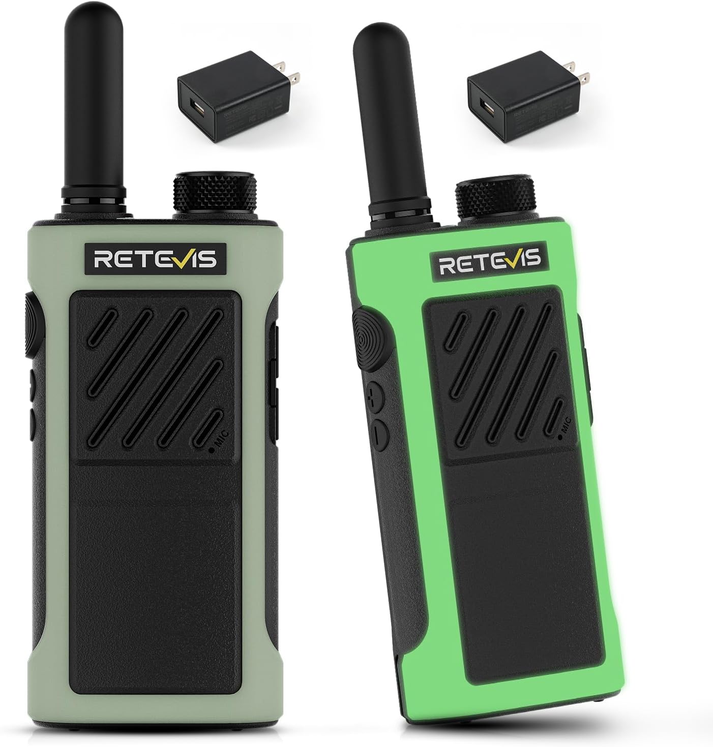Retevis RB66P Walkie Talkies - Fast Charging, Long Range FRS Radios with 1500mAh Battery | 2 Pack for Camping & Hiking