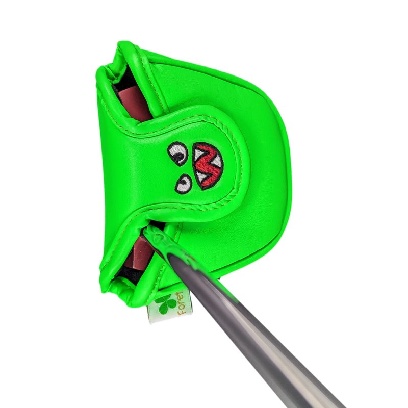 Foretra Driver Headcover Golf Club Covers Blade Square Mallet Putter Cover Alignment Stick Holder Hybrid Fairway Wood Head Cover Green Monster Novelty Golf Accessories for Most Brands