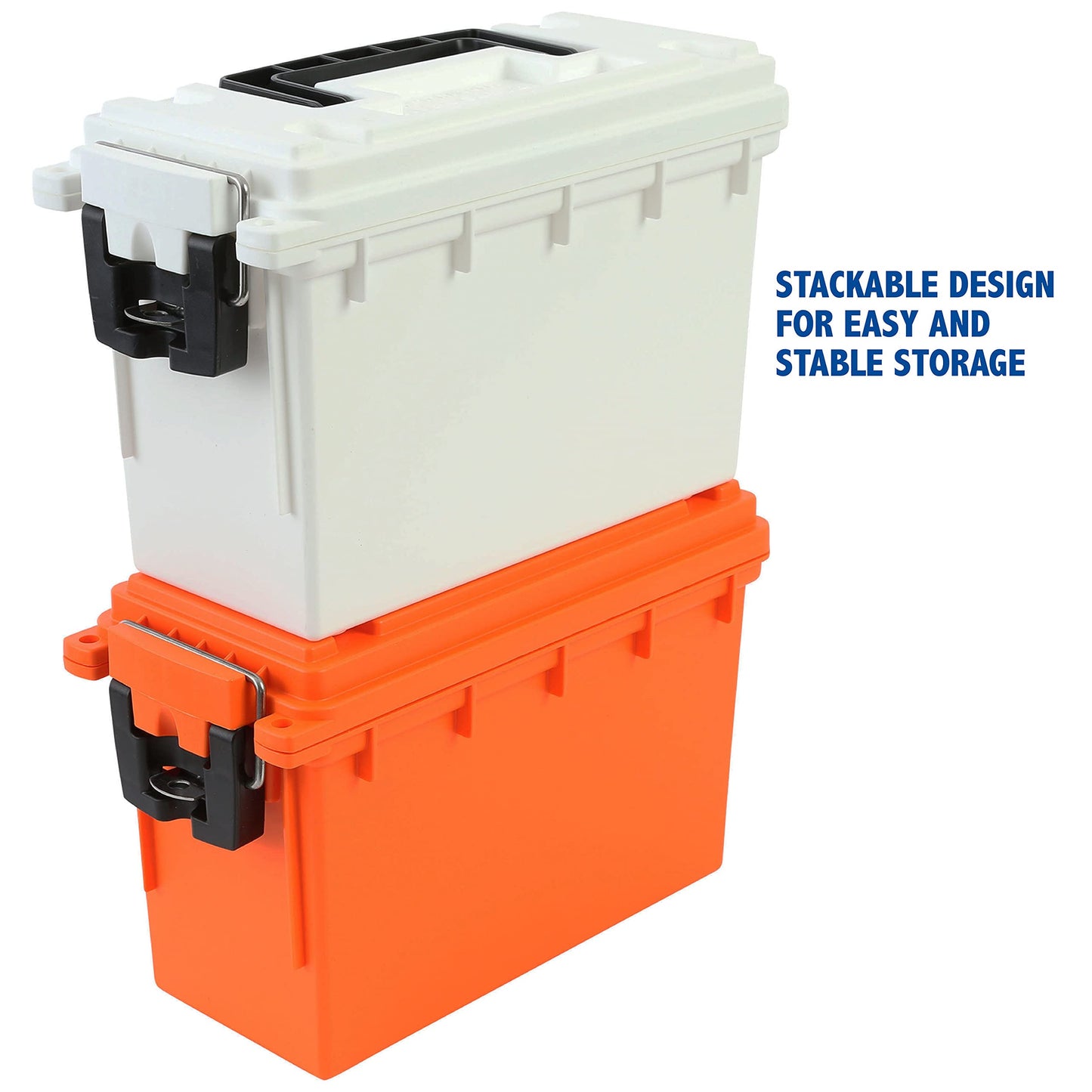 Sheffield 12680 Marine Storage Box, Dry Box Made in USA, Water Resistant Container for Boat and Dock Gear, Small Parts Organizer with Latch, Stackable