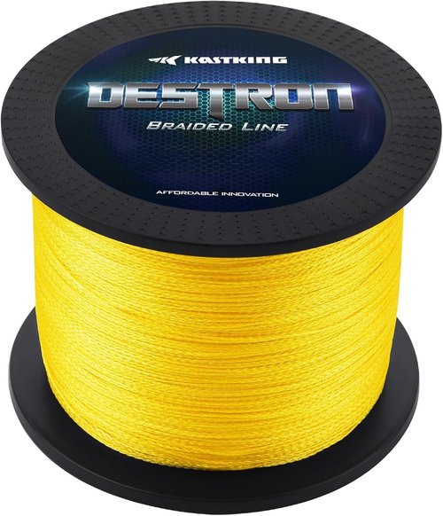 KastKing Destron Braided Fishing Line - Ultra-Thin, Abrasion Resistant, Zero Stretch, 75% Thinner Than Mono