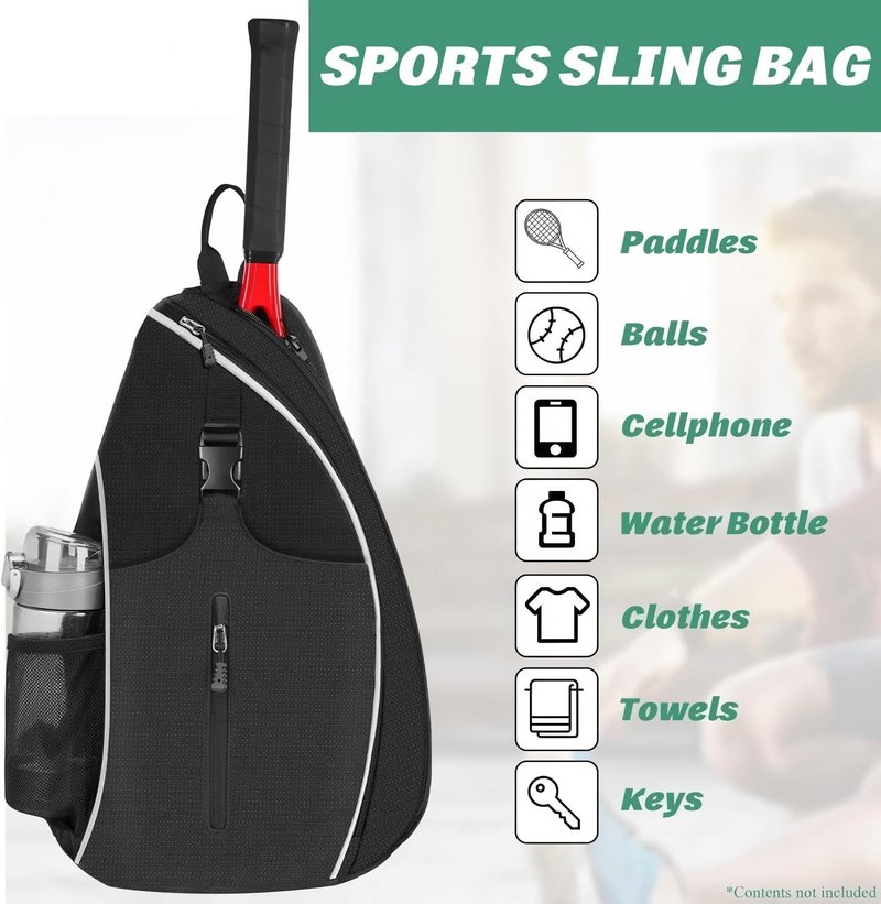 SSZYace Tennis Bag for Men Women Tennis Racket Bags Tennis Backpack for Women Men Waterproof Crossbody Sling Pickleball Bags Pickleball Bag for Boys Girls Youth Tennis Racket Bag