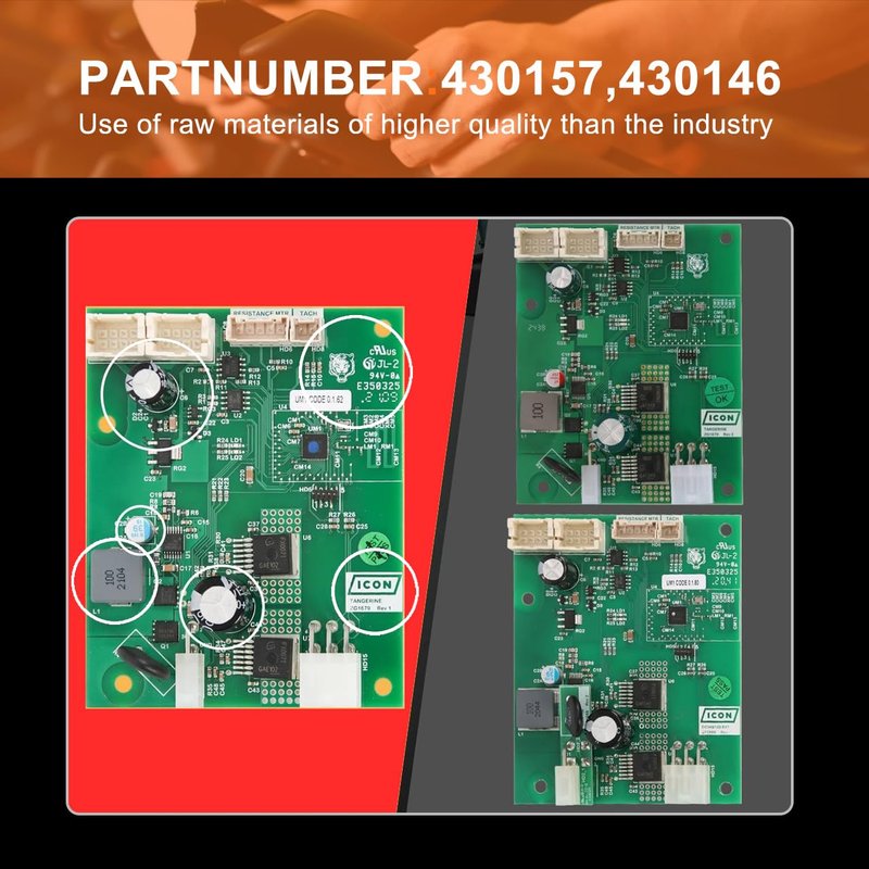 430157 Motor Control Board Controller Compatible with Nordic Track C22I/S10I/S15I/S22I/S27I/SE9I/X24 Stationary Bike, 430146 Controller for Select Elliptical Machines