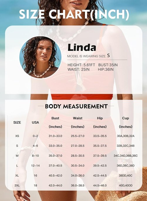 Herseas Bikini Set - U-Wire Cutout High-Waisted Swimsuit | Textured Design for Summer 2026