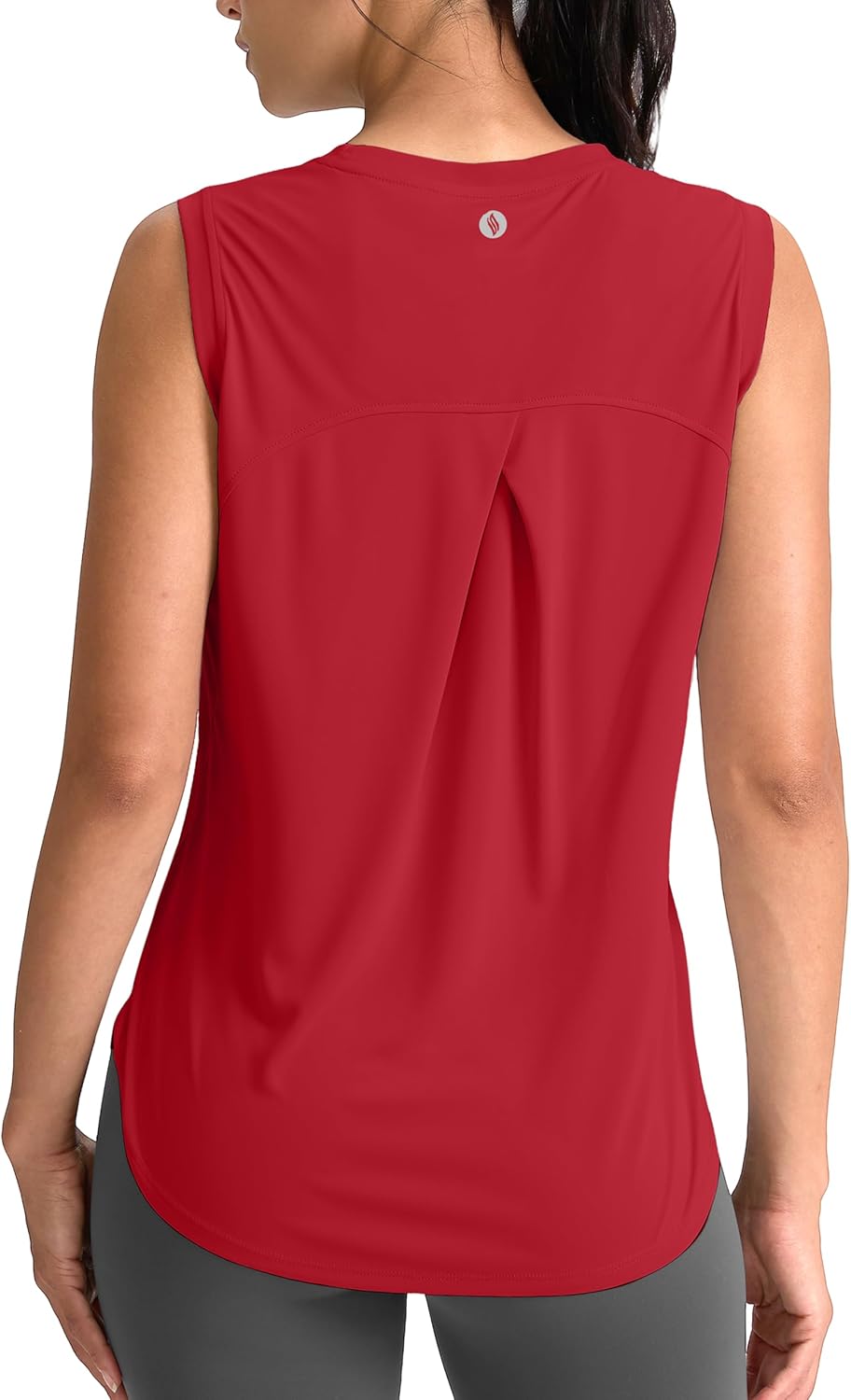 SANTINY Women's Athletic Tank Tops - Breathable Lightweight Workout Shirts for Yoga & Running