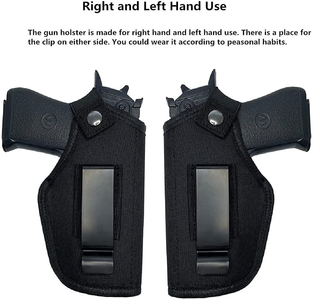 Skiennix Universal Gun Holster - Concealed Carry for Right/Left Hand Draw | Fits Subcompact & Compact Handguns - Black