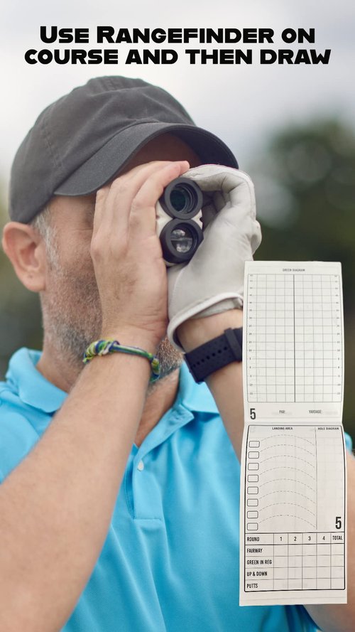 BACK POCKET GOLF Yardage Book (4 Pack) - USGA Conforming and Made in USA - Essential for Tournament Players. Fits Easily Inside Your Yardage Book or scorecard Holder.