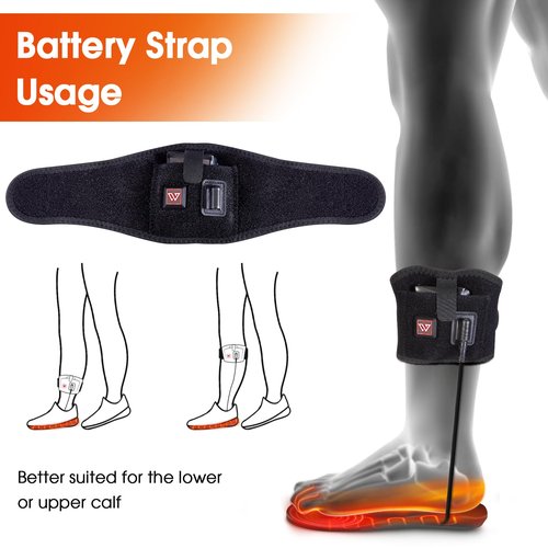 Heated Shoe Insoles,12-Hour Runtime,Removable 7.4V Battery Packs,3-Temperature Control, ETL-Certified Charger,Foot Warmers for Men & Women