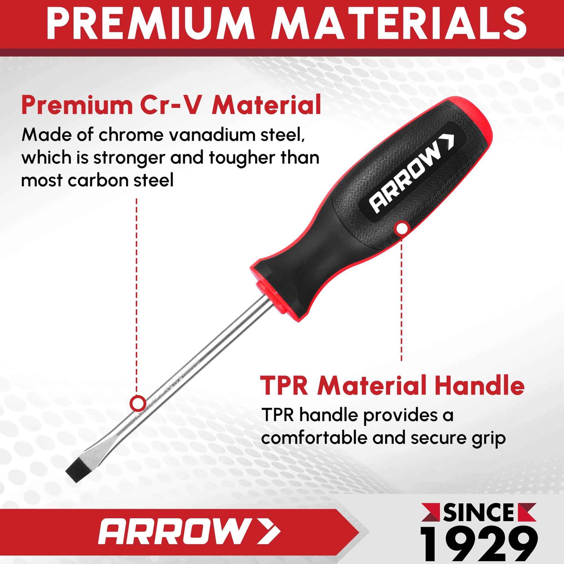 ARROW 6-Piece Magnetic Screwdriver and Magnetizer/Demagnetizer Set, Premium Cr-V Steel Screwdriver Set with Non-Slip Cushion Grip, Magnetic Phillips and Flathead Tips, for Home Improvement