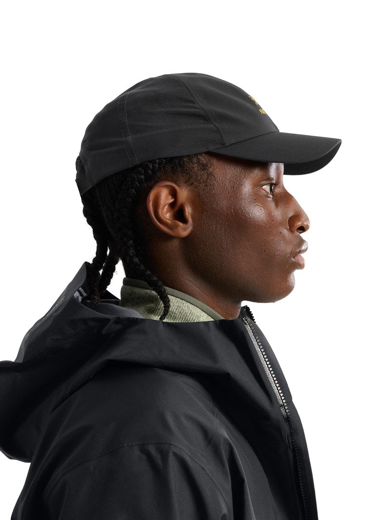 Arc'teryx Bird Word Cap | Performance Six-Panel Ball Cap | 24K Black, Small Medium