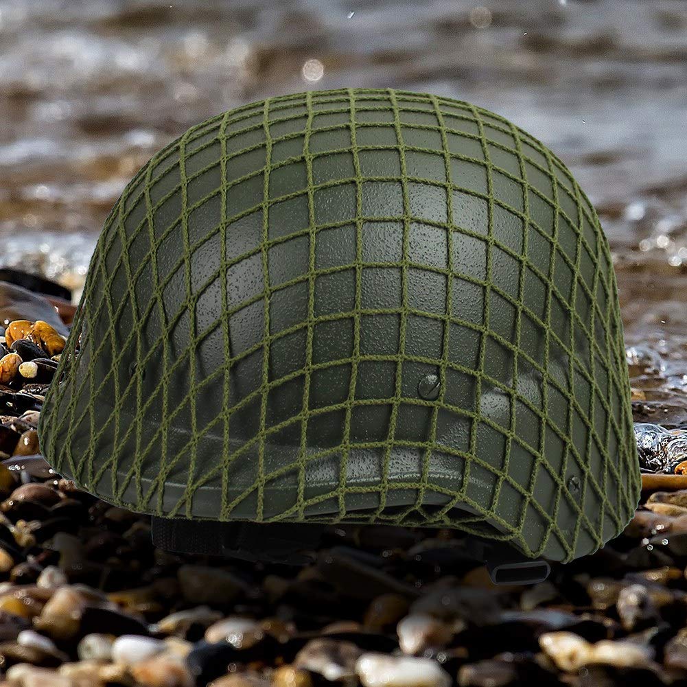 Helmet Net Parts, Helmet Scrim Camouflage Net Cover Fit for M1 M35 M88 Helmet, Green
