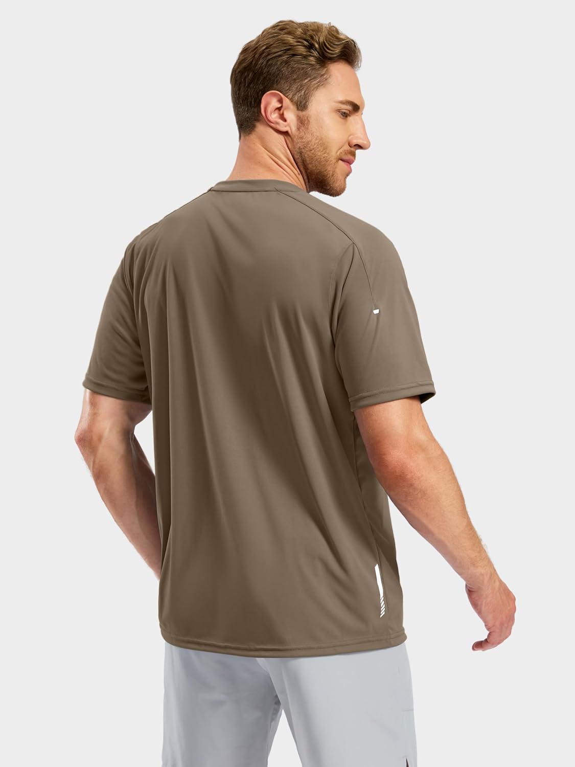 Pudolla Men's Athletic Running T-Shirts - Lightweight Quick-Dry Short Sleeve Gym Tees