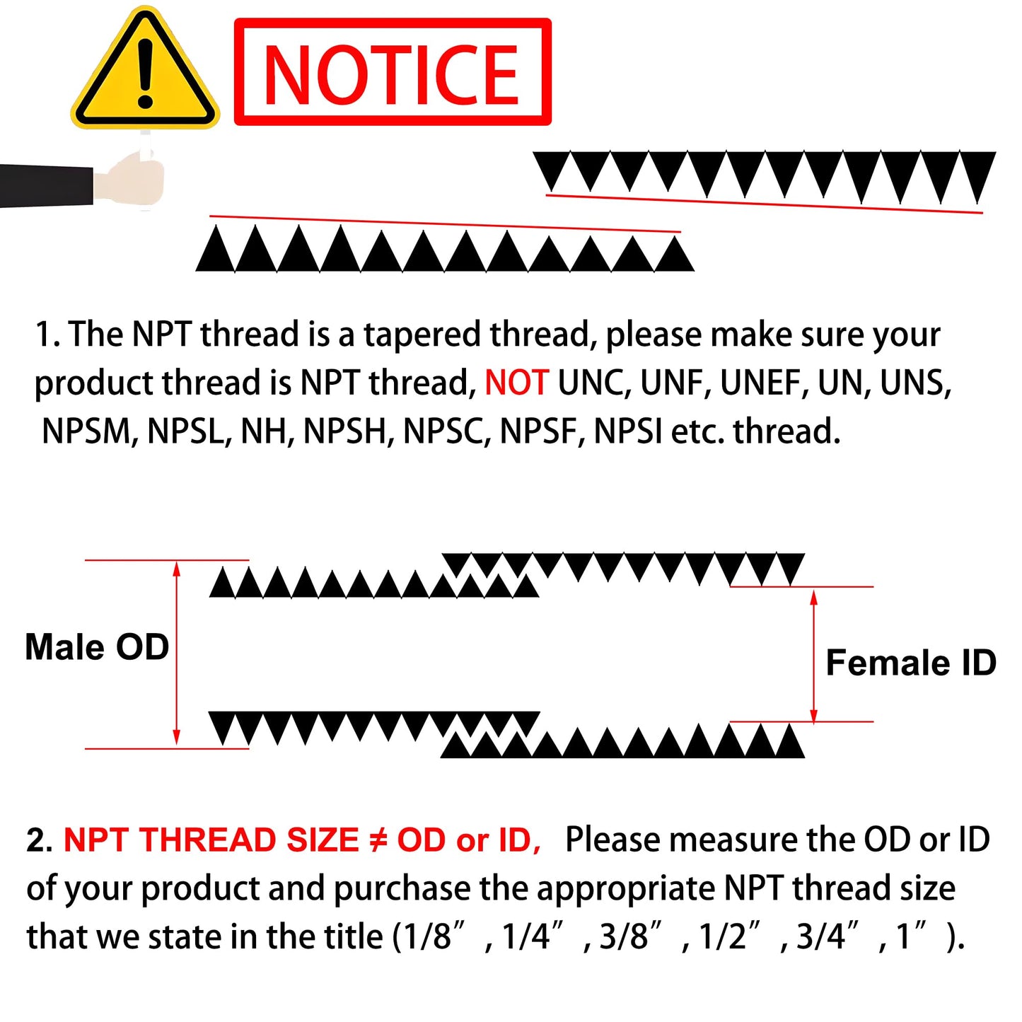 3/4" NPT Male x 1/4" NPT Female Reducer Hex Bushing, Heavy Duty Brass Pipe Fitting Reducing Adapter, Hex Head Pipe Fittings (3/4” MNPT x 1/4” FNPT)