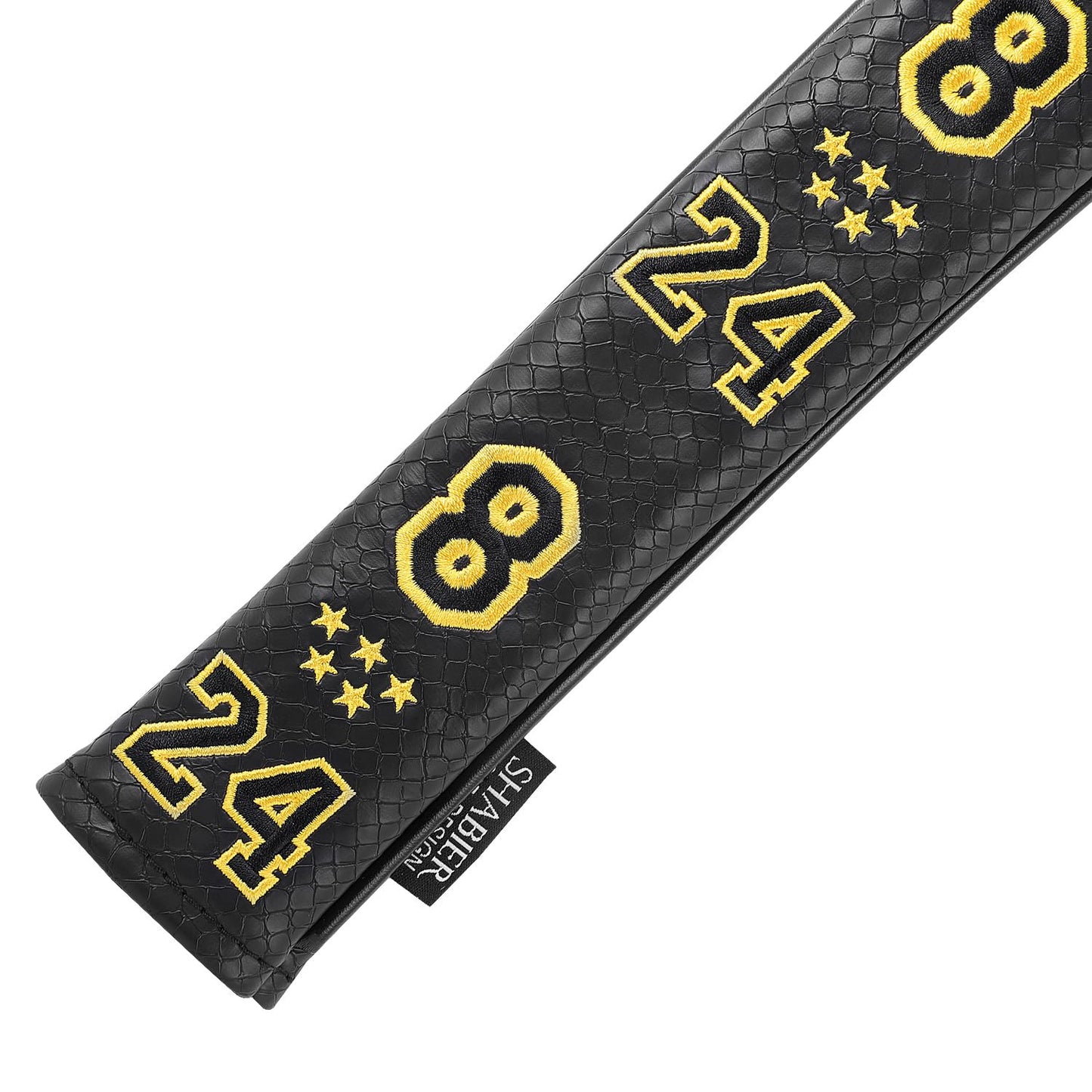 SHABIER PU Leather Waterproof Golf Alignment Stick Cover Club Protector Holds Sticks (Yellow No.824)