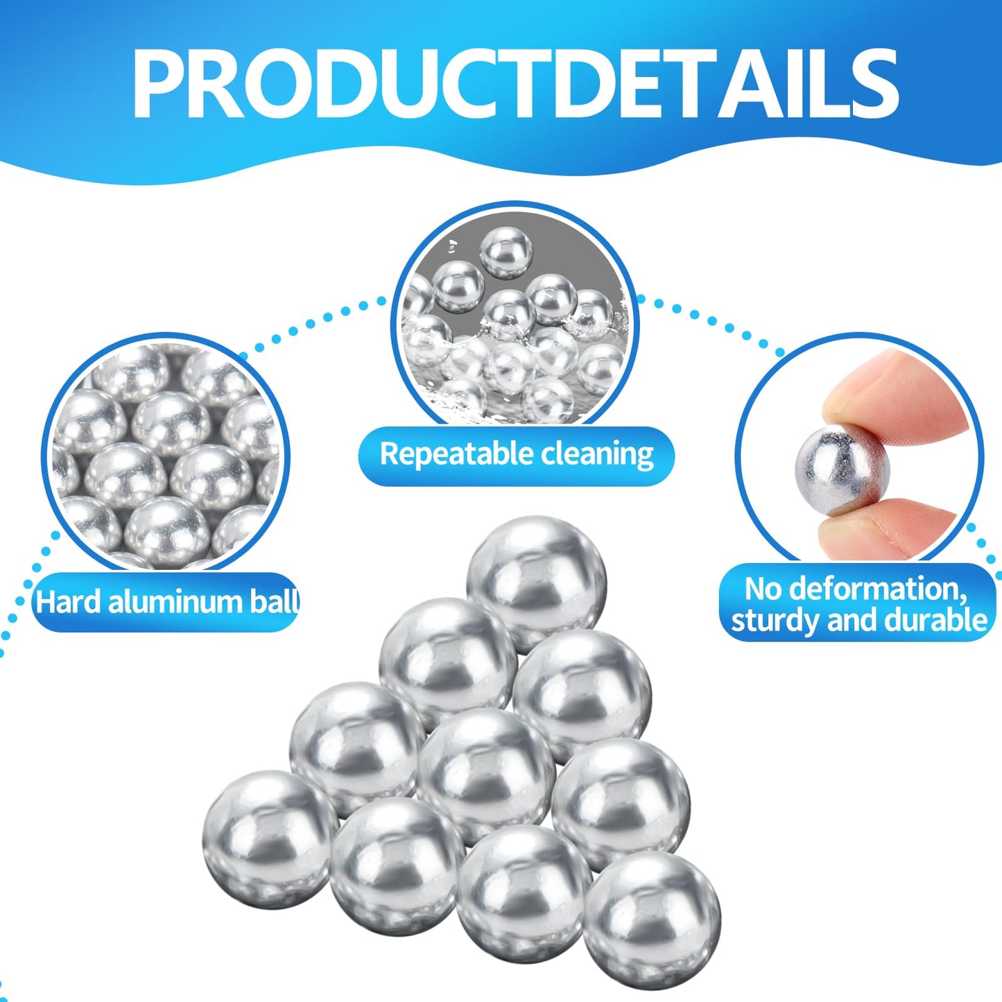 100 Pieces .43 Caliber Aluminum Paintball 1.8 Grams
