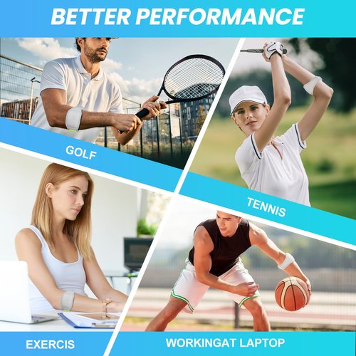 Euralypstic Tennis Elbow Brace, Adjustable Strap with Compression Pad for Forearm Tendon Pain Relief, Tendonitis, Tennis & Golfer’s Elbow, Fits Weightlifting, Golf, Tennis, Men & Women, 1 Pack
