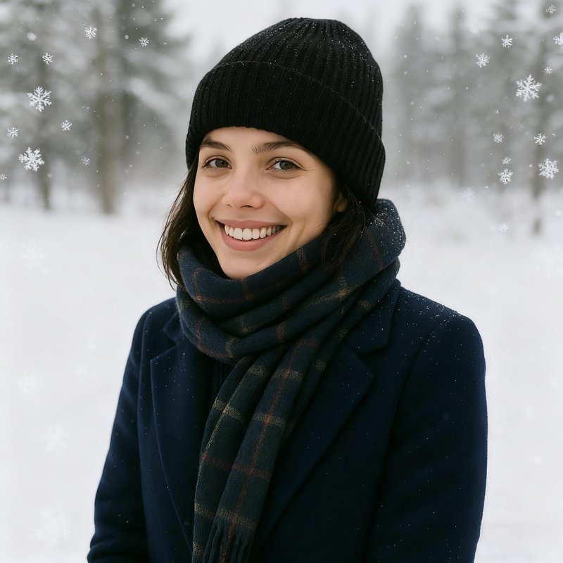 Men Women Merino Wool Beanie Hat Fleece Lined Ski Cap for Cold Weather & Large Heads(Black,XXL)